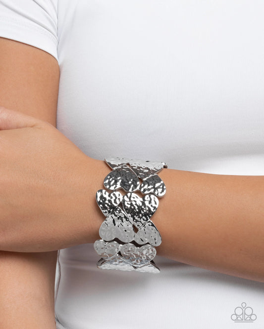Heart Headline - silver - Paparazzi bracelet