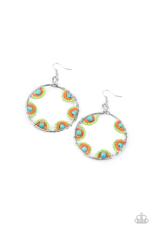 Off The Rim - multi - Paparazzi earrings