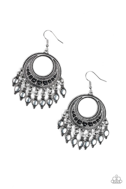 Paparazzi  Desert Divinity - Black  Earrings