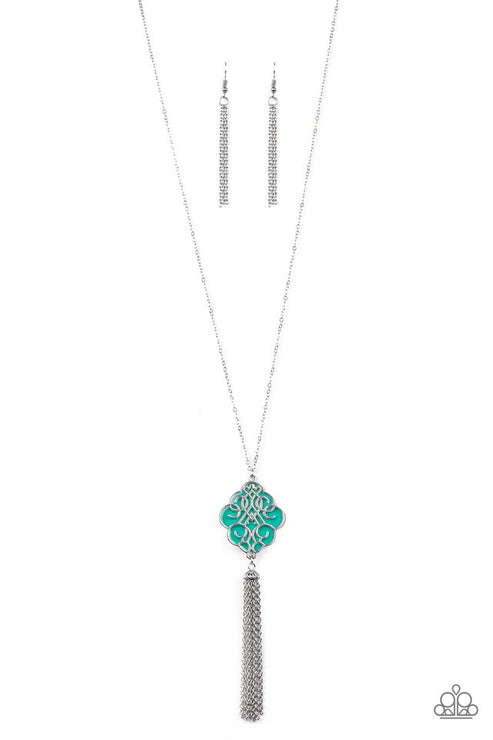 Paparazzi  Malibu Mandala - Green  Necklace