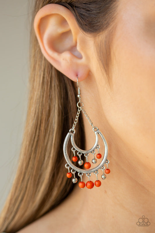 FREE-SPIRITED SPIRIT" ORANGE EARRINGS