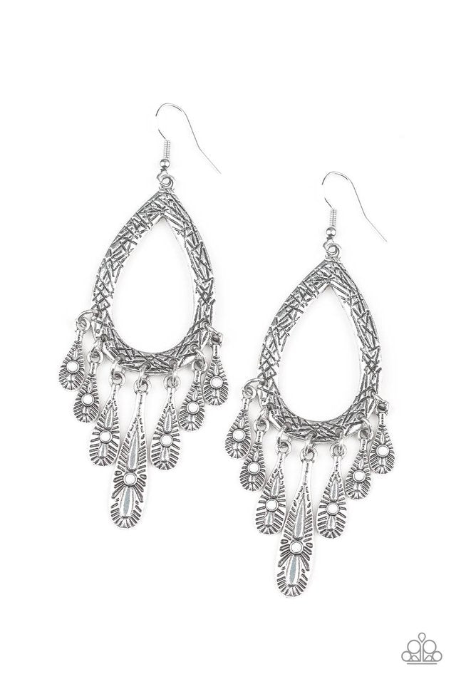 Paparazzi  Cool Colada - White  Earrings