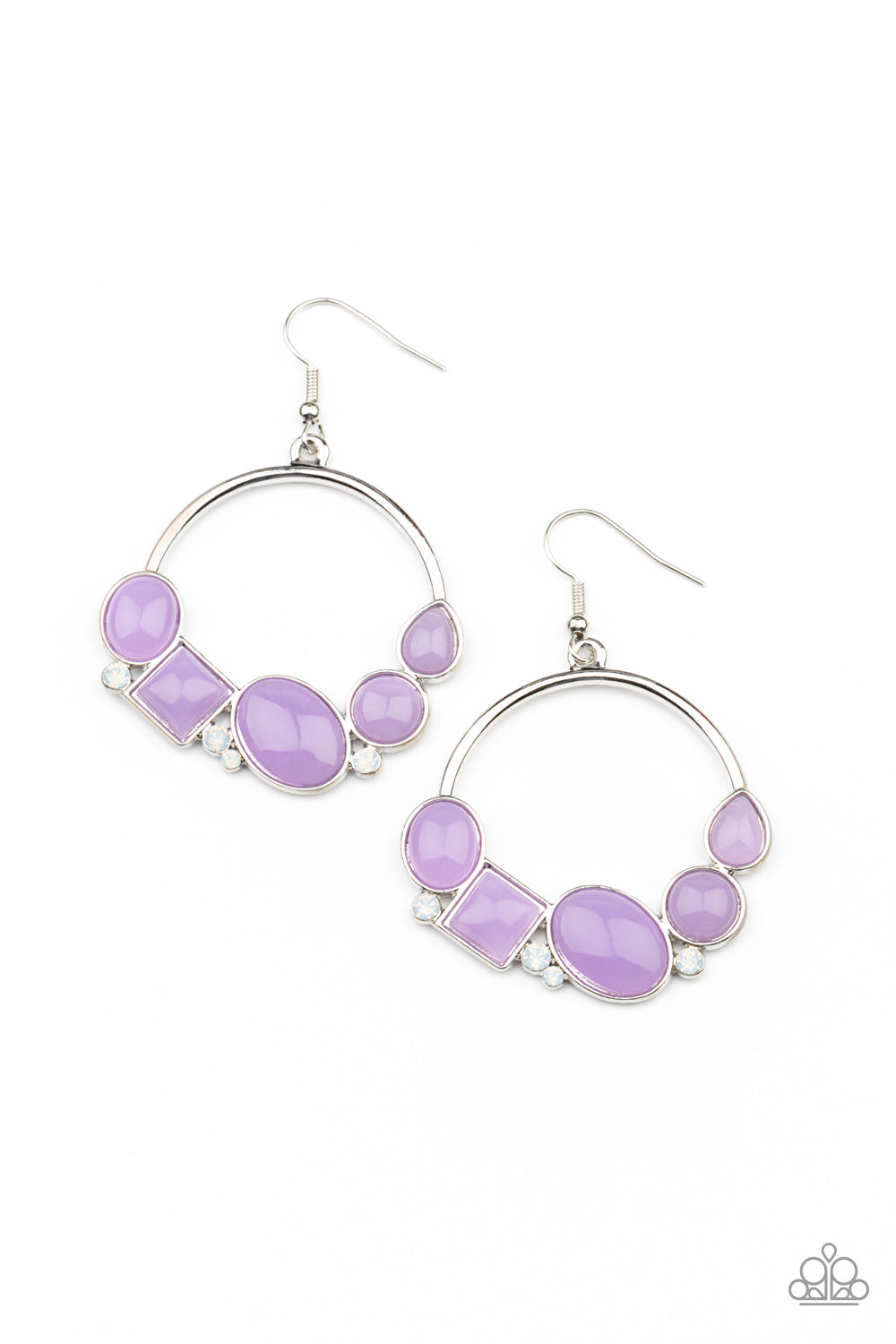 Beautifully Bubblicious - Purple Earring-Paparazzi