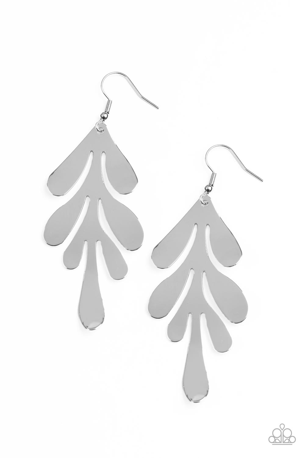 PAPARAZZI "A FROND FAREWELL" SILVER EARRINGS