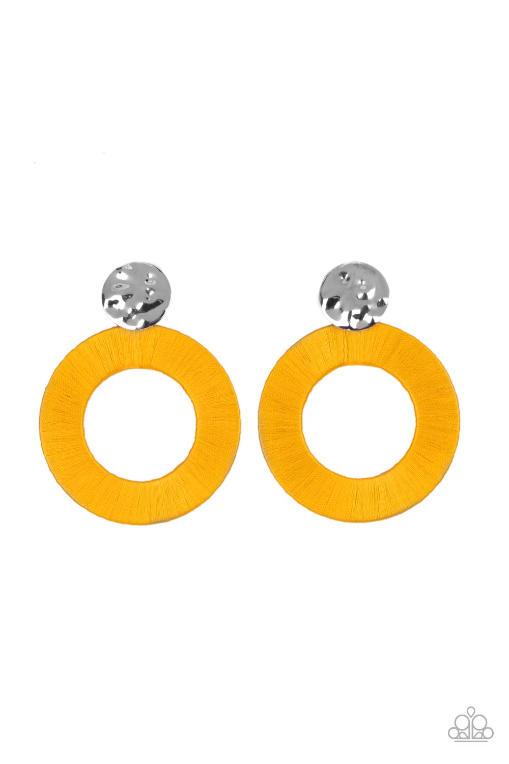 PAPARAZZI - STRATEGICALLY SASSY - YELLOW EARRINGS