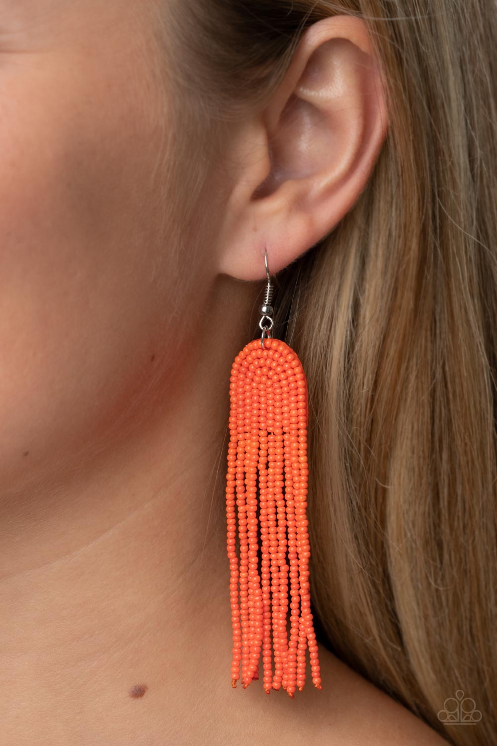 RIGHT AS RAINBOW - ORANGE EARRINGS - PAPARAZZI ACCESSORIES