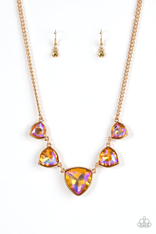 Cosmic Constellations - Gold Necklace - Paparazzi Accessories