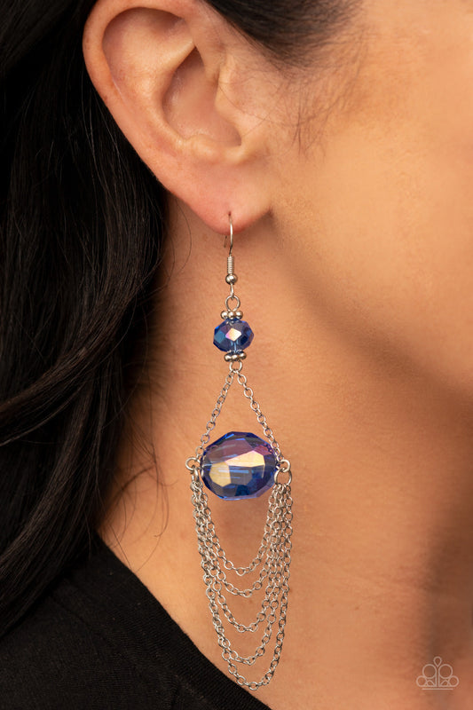 PAPARAZZI "ETHEREALLY EXTRAVAGANT" BLUE EARRINGS