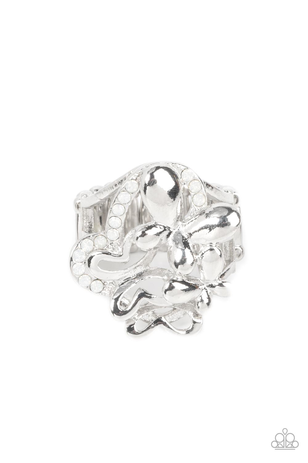 PAPARAZZI "FLUTTERING FLASHBACK" WHITE RING