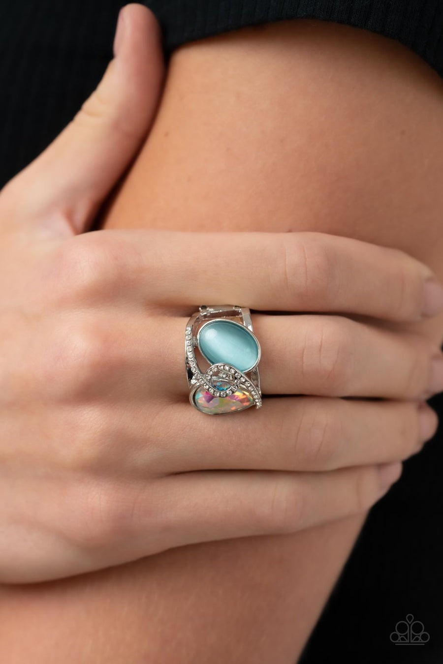 SELFIE-Indulgence - Blue Ring - Paparazzi Accessories