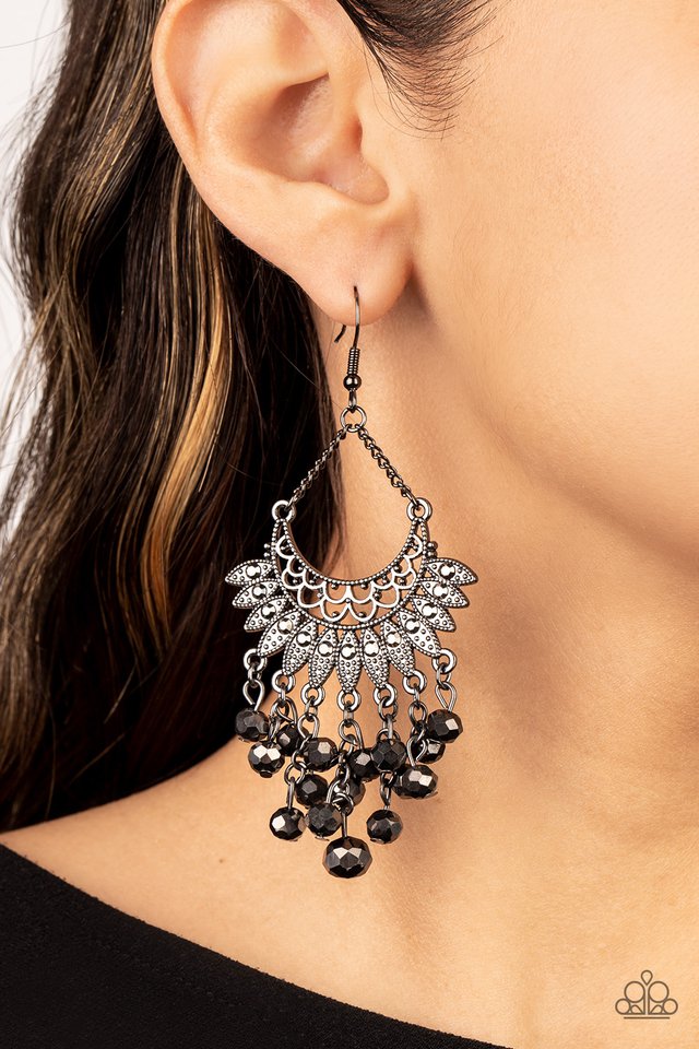 Paparazzi Earring ~ Chromatic Cascade - Black