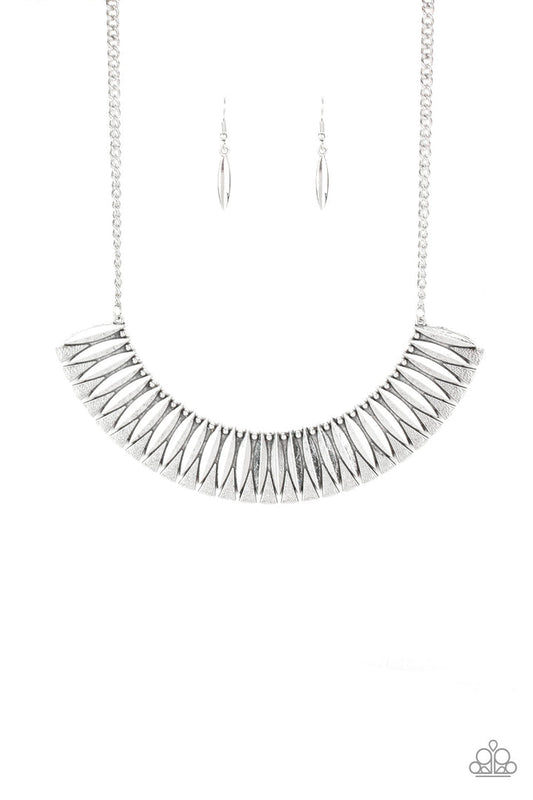 Paparazzi My Main MANE Silver Necklace Set