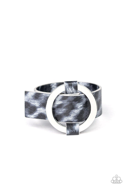 Jungle Cat Couture Silver Cheetah Urban Wrap Bracelet - Paparazzi